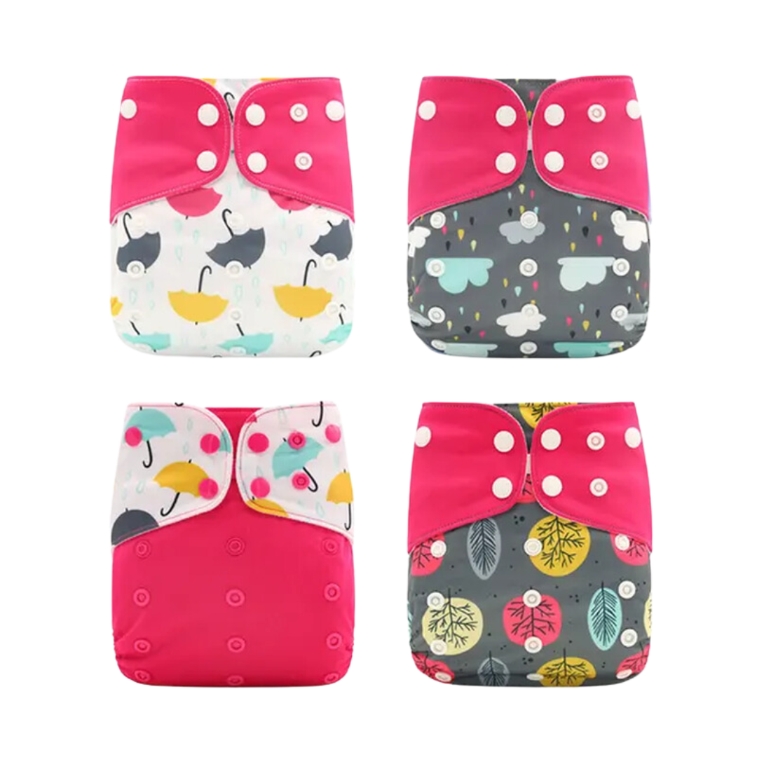 Set of 4  N.O. Cloth Diapers