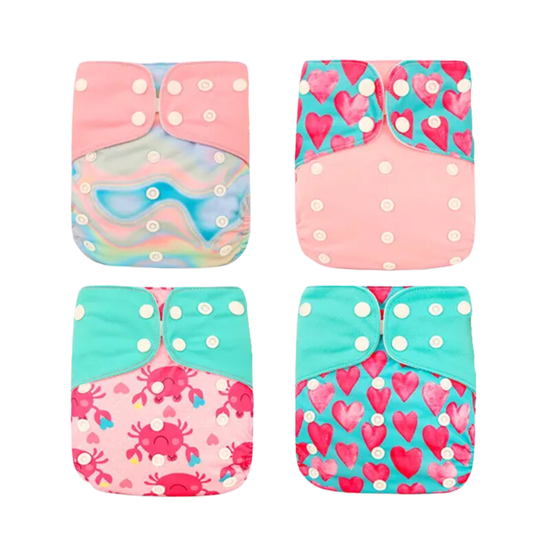 Set of 4  N.O. Cloth Diapers