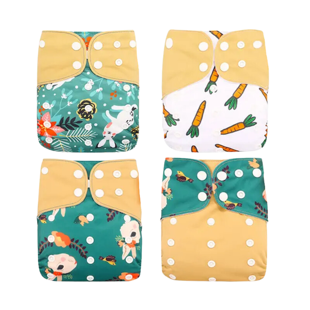 Set of 4  N.O. Cloth Diapers