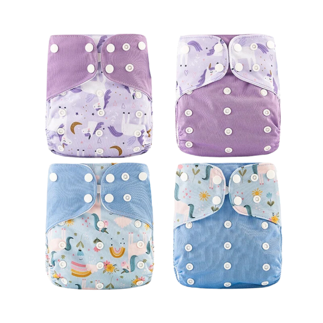 Set of 4  N.O. Cloth Diapers