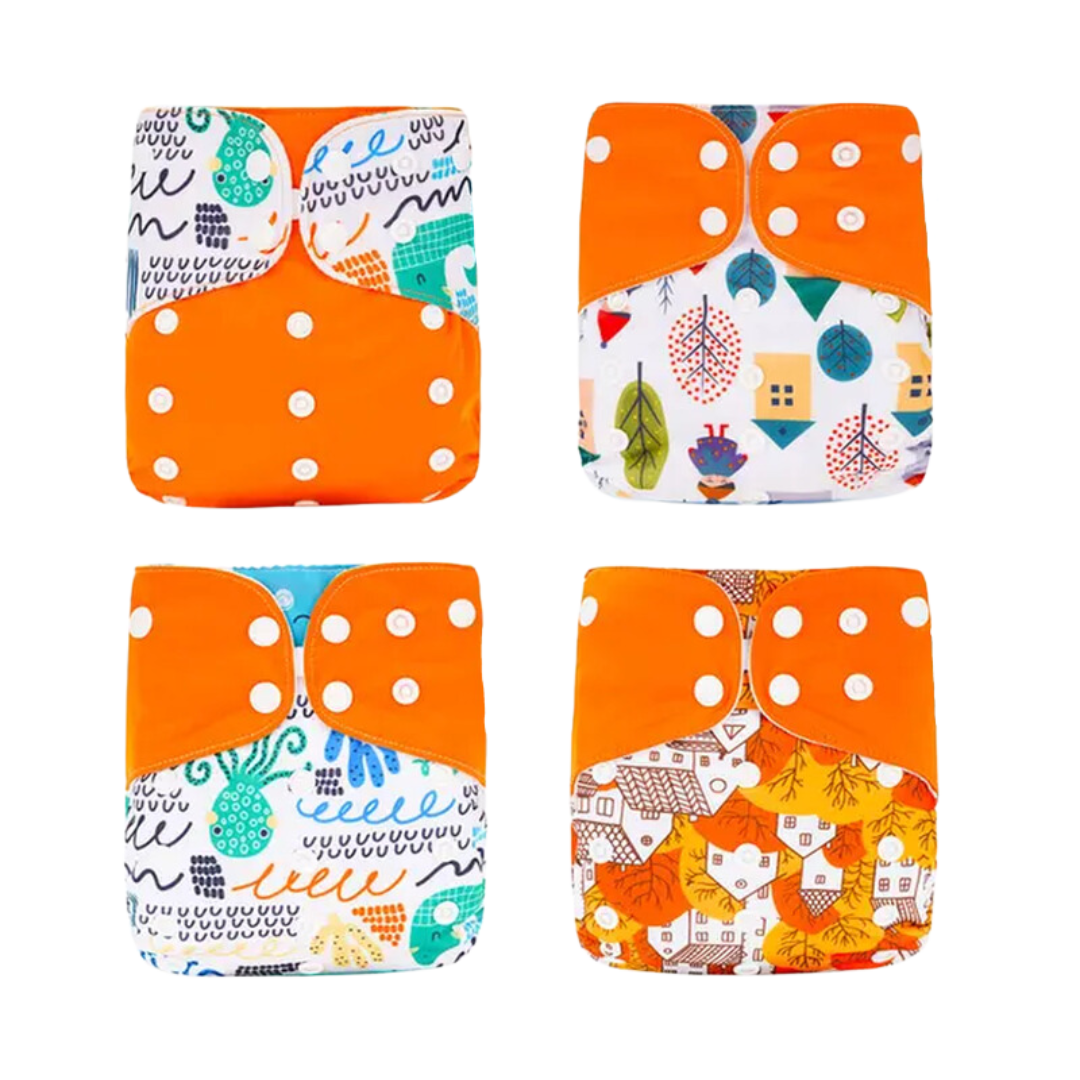 Set of 4  N.O. Cloth Diapers