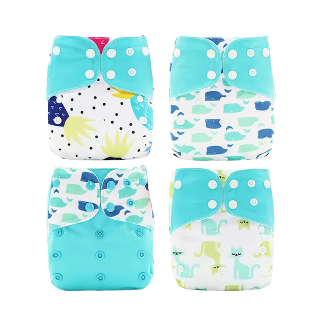 Set of 4  N.O. Cloth Diapers